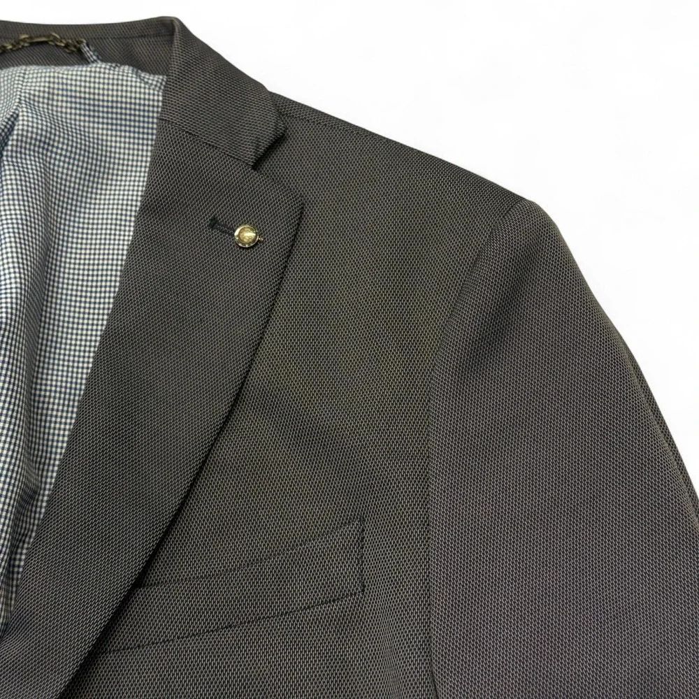 Zara Man Blue Textured Blazer‎ Suit Jacket Summer 2016 Collection 40 US NWT
